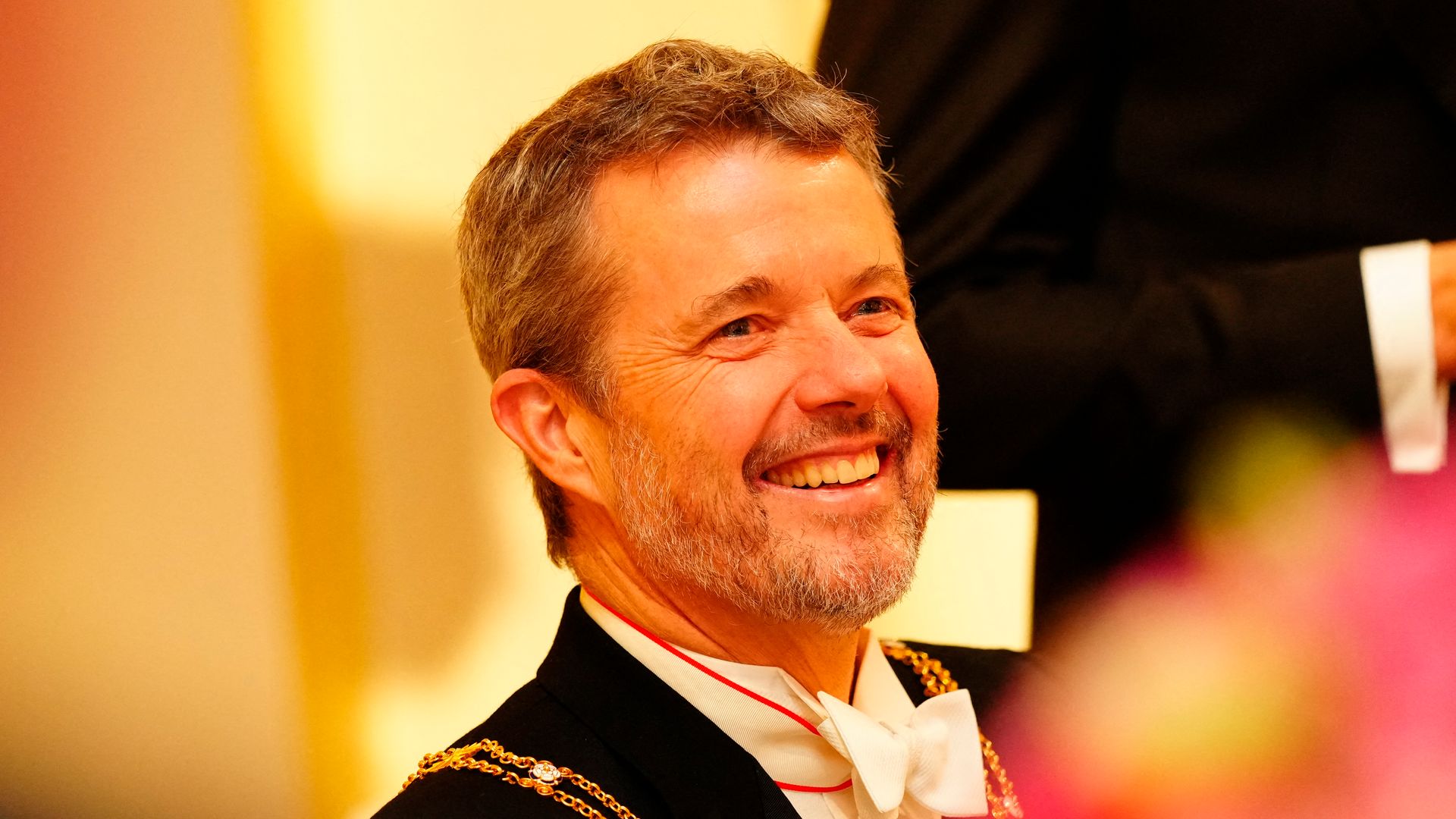 Federico X de Dinamarca durante la cena de gala en Helsinki