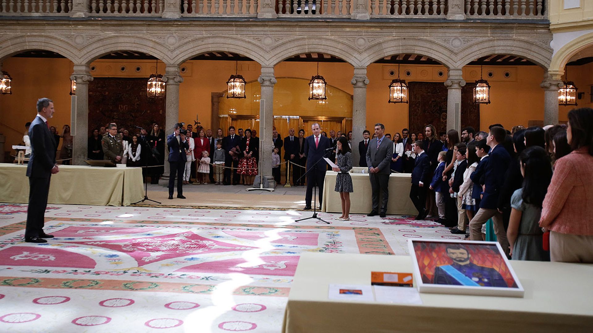 Medidas contra el coronavirus en el último acto del Rey en el Palacio de El Pardo