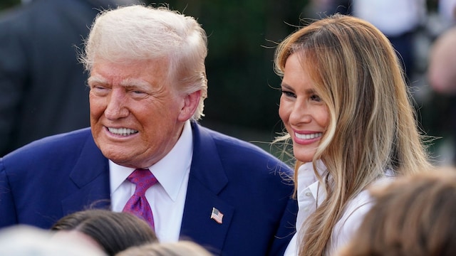 Donald Trump y Melania Trump en un evento en la Casa Blanca el 12 de junio de 2025