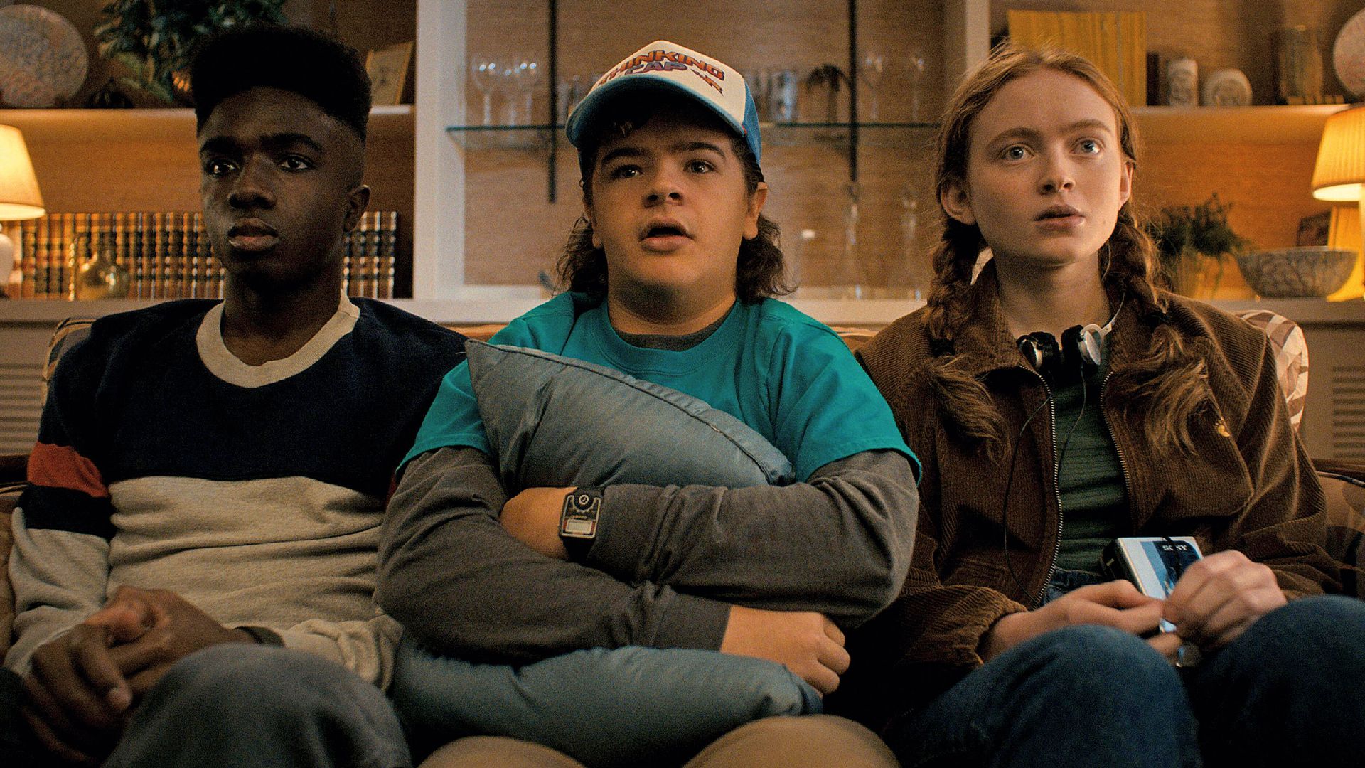 Los actores de (‘Stranger Things’) durante una de las escenas de la serie 