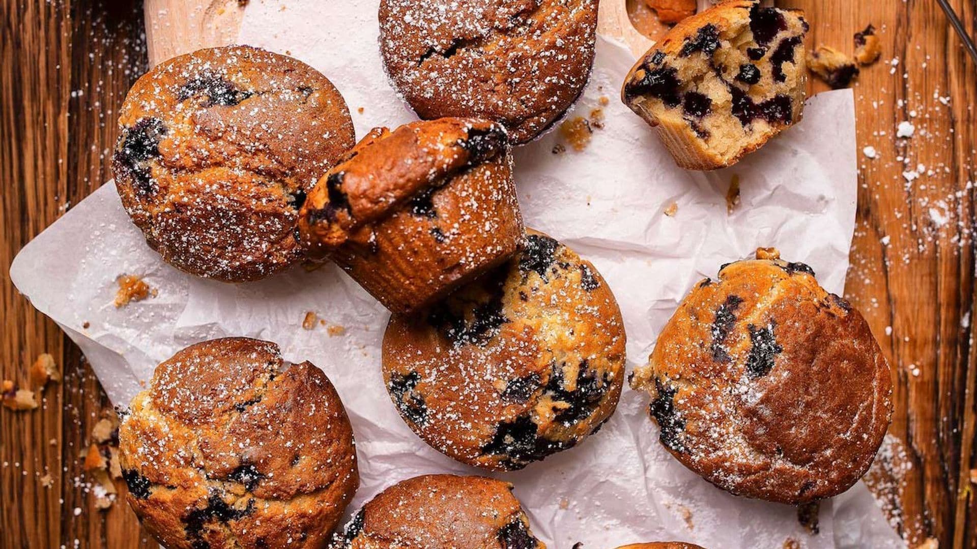 'Muffins' con arándanos