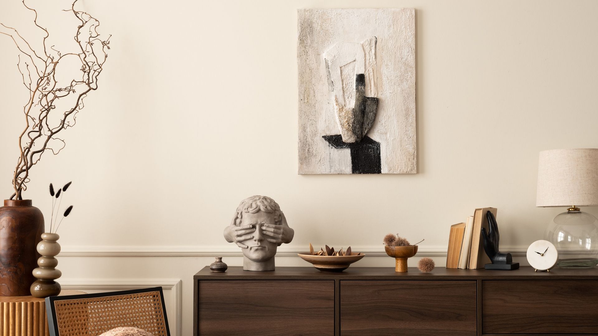 Color vainilla en la pared 