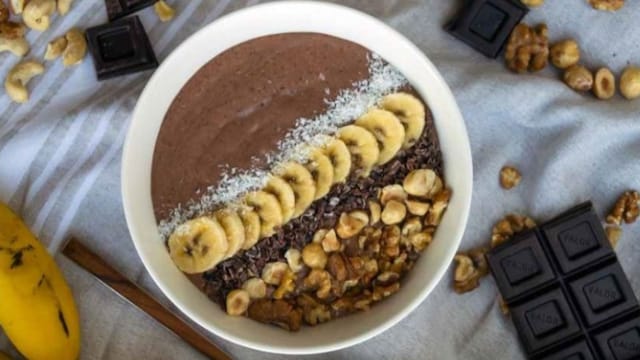 bowl chocolate avena frutos secos fit bowl