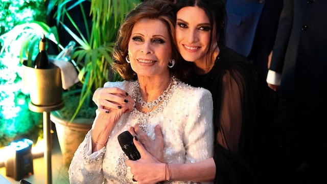 Laura Pausini y Sophia Lauren