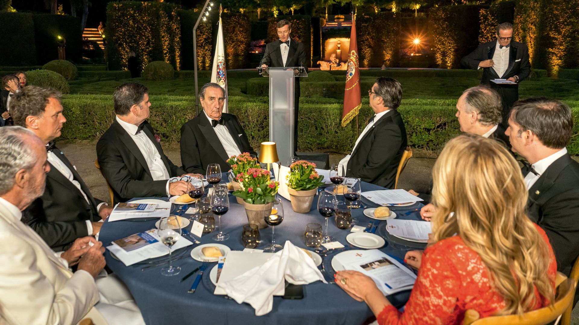 El duque de Calabria en la cena de la Orden Constantiniana