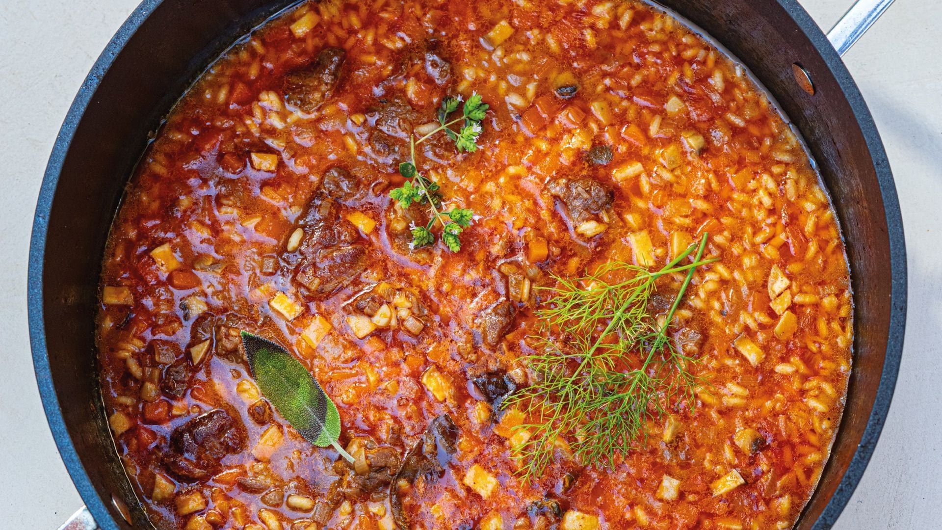 Arroz meloso de carrilleras 