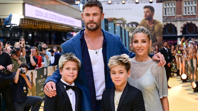 Chris Hemsworth con Elsa Pataky y su familia en Londres en el estreno de Limitless: Live Better Now