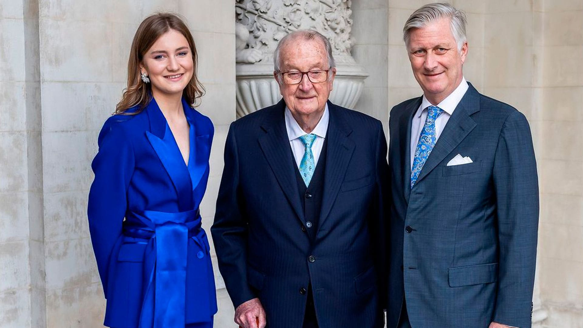 La última fotografía oficial de Elizabeth de Bélgica por el 90º cumpleaños de su abuelo Alberto II