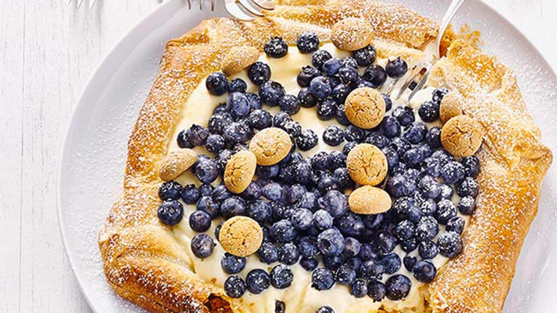 'Galette' de hojaldre con arándanos