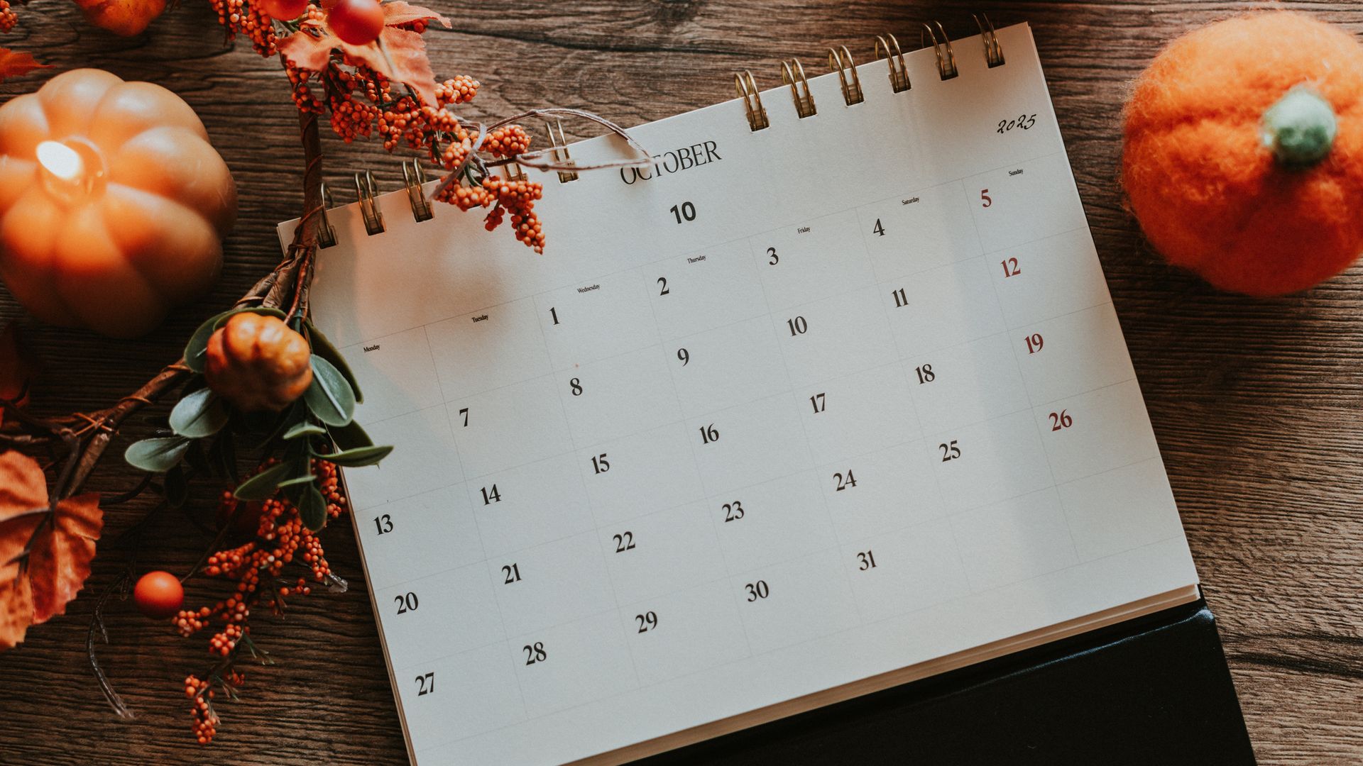 Calendario de octubre 