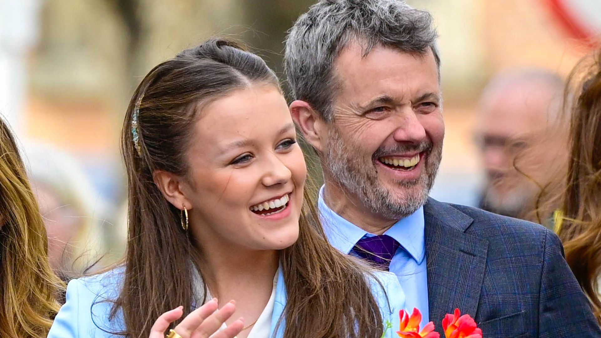Federico de Dinamarca con su hija, la princesa Isabella