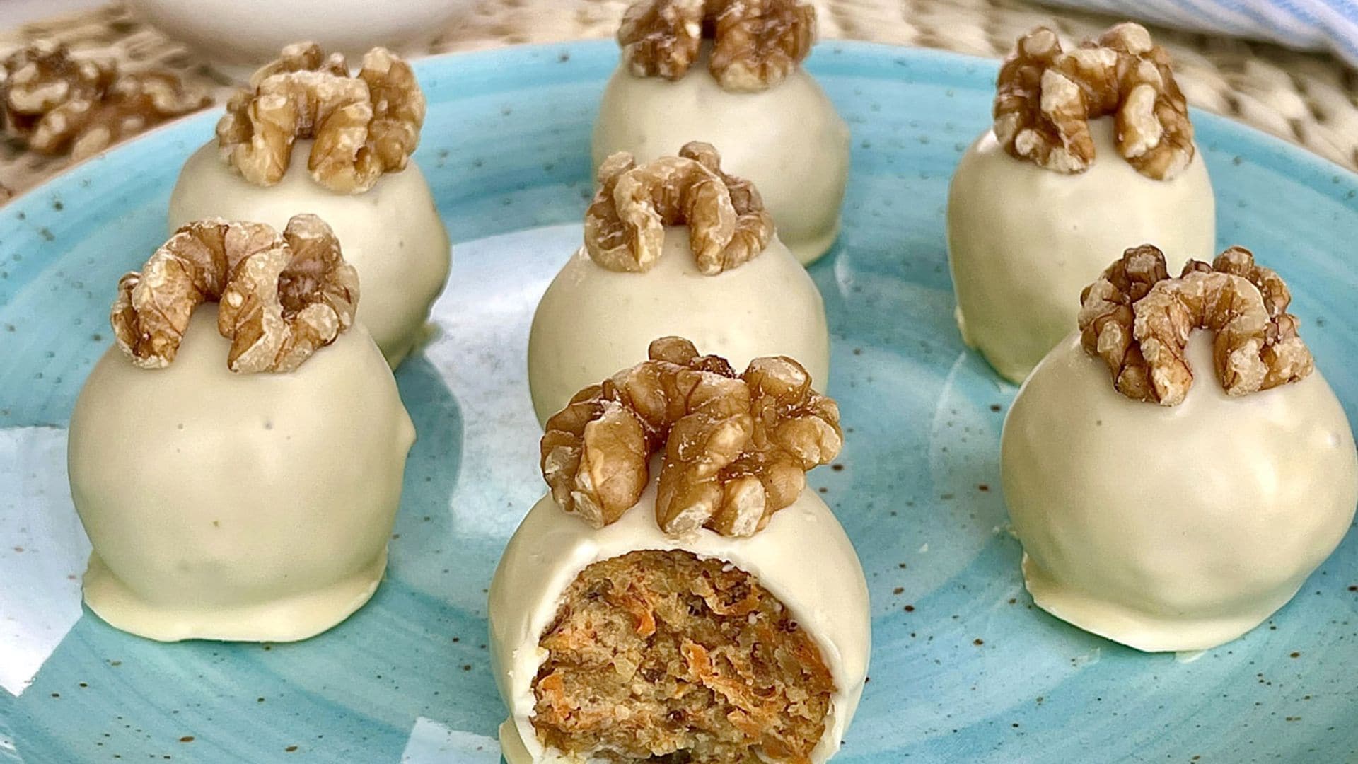 Trufas de 'carrot cake' con nueces