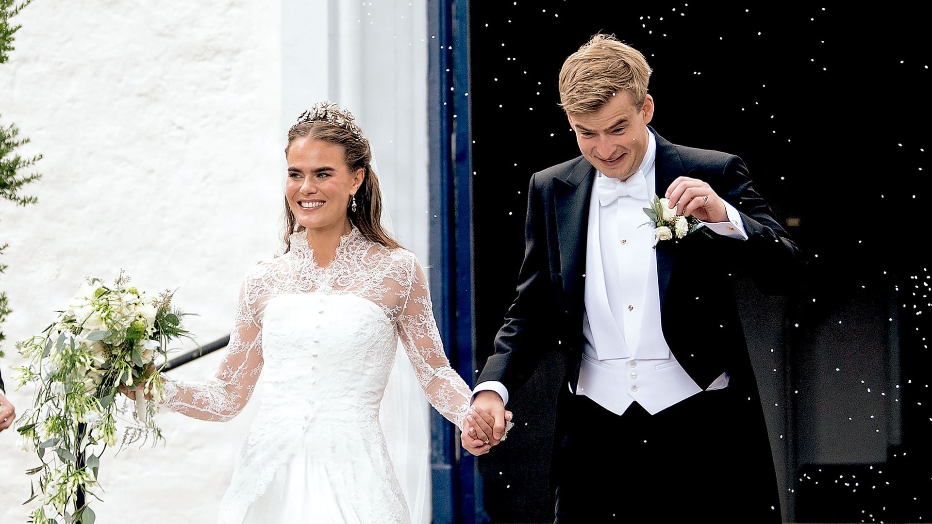 Boda de Gregers Carl Preben Ahlefeldt-Laurvig-Bille con Cecilie Juhl
