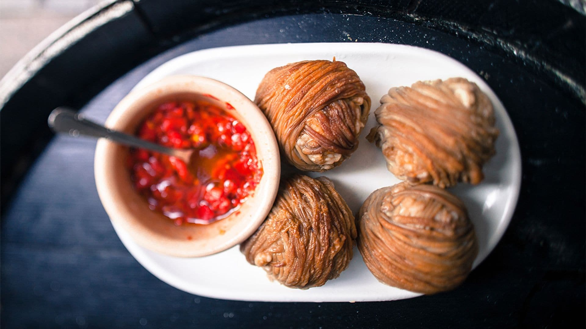 Zarajos con pimientos