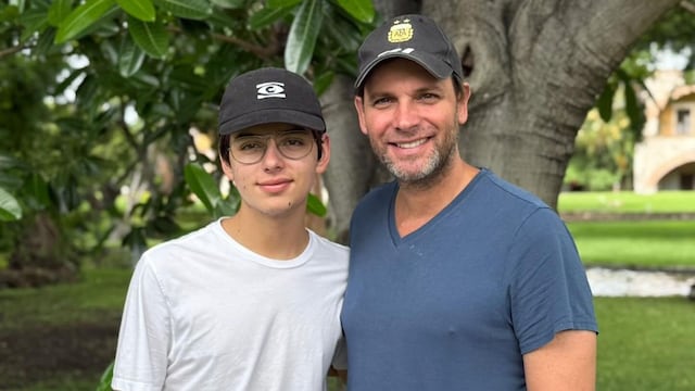 Santino y su papá, Patricio Borghetti
