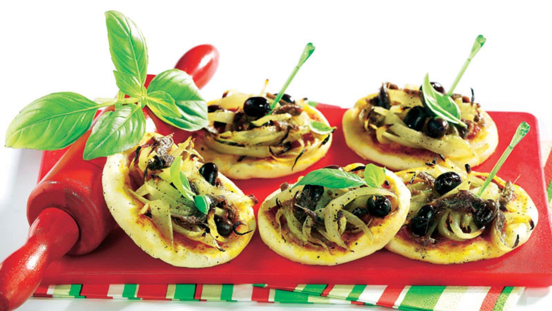 Minipizzas de anchoas