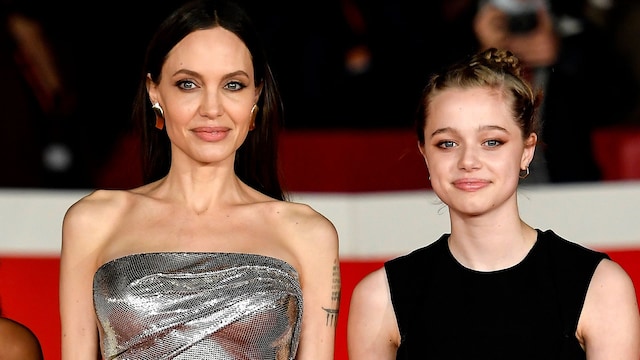 Angelina Jolie con sus hijas Zahara Marley y Shiloh en el Rome Film Fest 2021. 