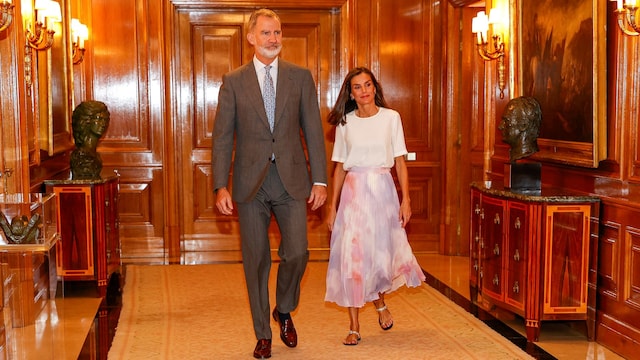 Los Reyes Felipe y Letizia en el Palacio de la Zarzuela