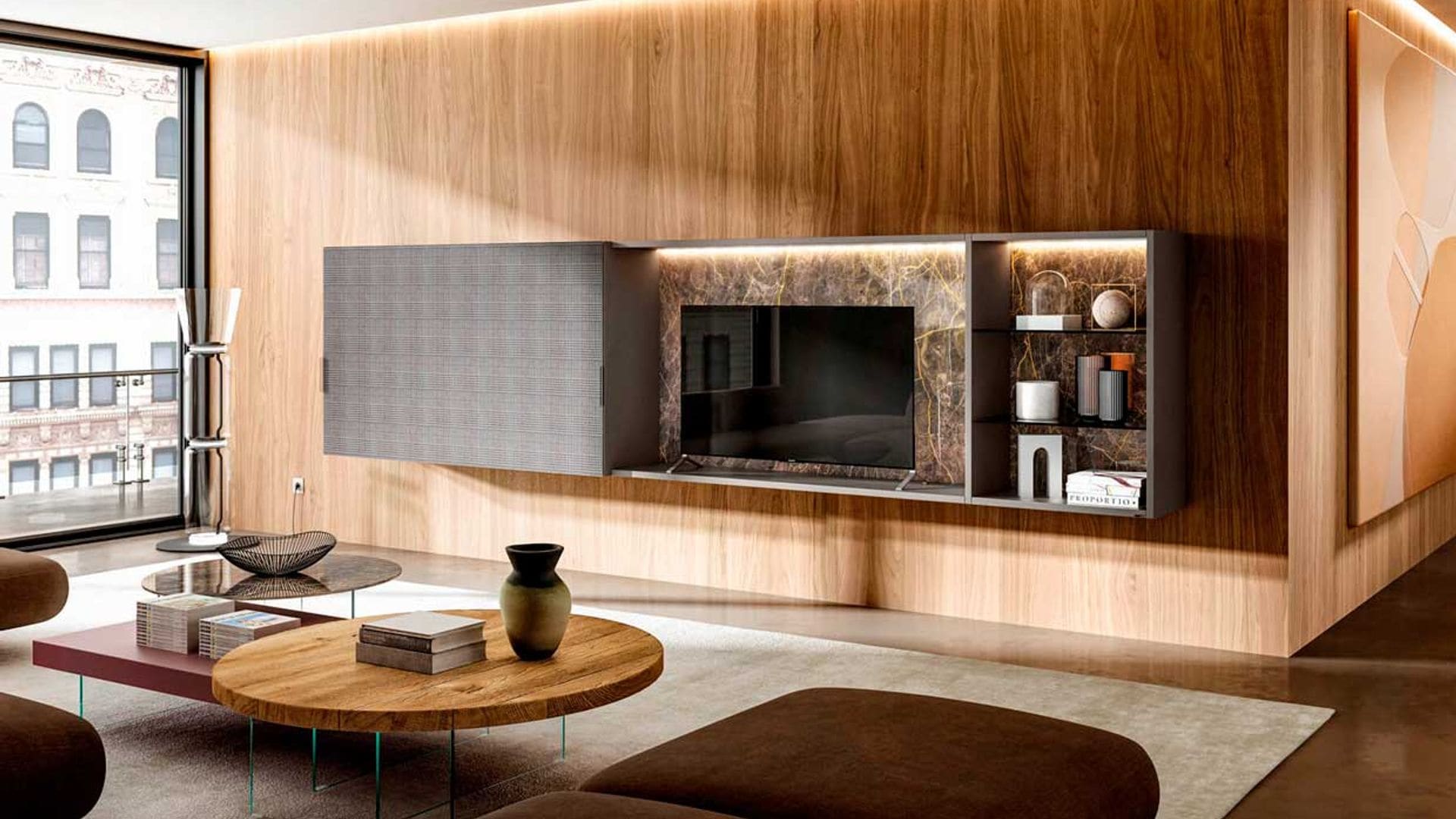 Dónde y cómo colocar la televisión en el salón para que sea otro accesorio decorativo más