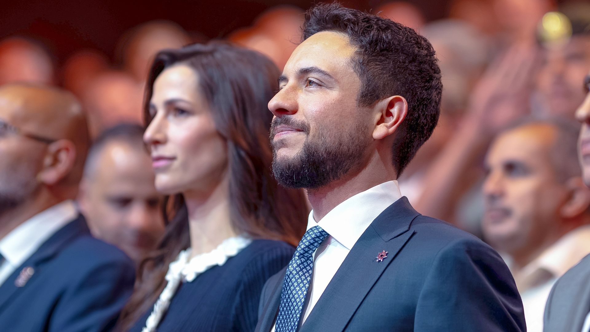 Hussein y Rajwa de Jordania en la celebración del décimo aniversario de la Fundación del príncipe heredero hachemita