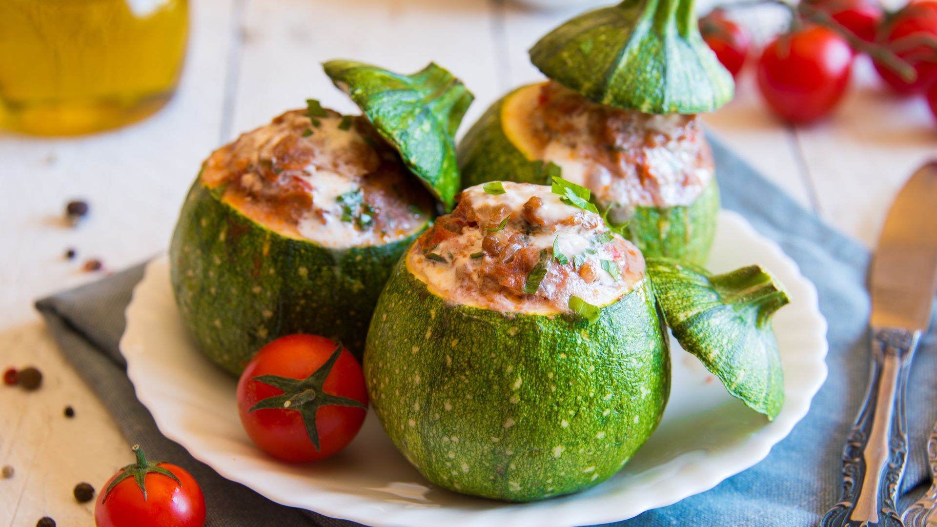 Mini calabacines rellenos