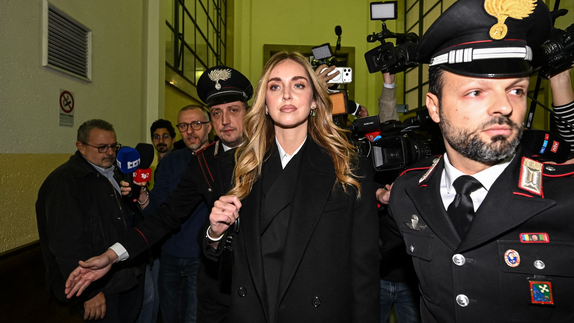 Chiara Ferragni a su llegada al Tribunal de Milán el 14 de enero de 2026.