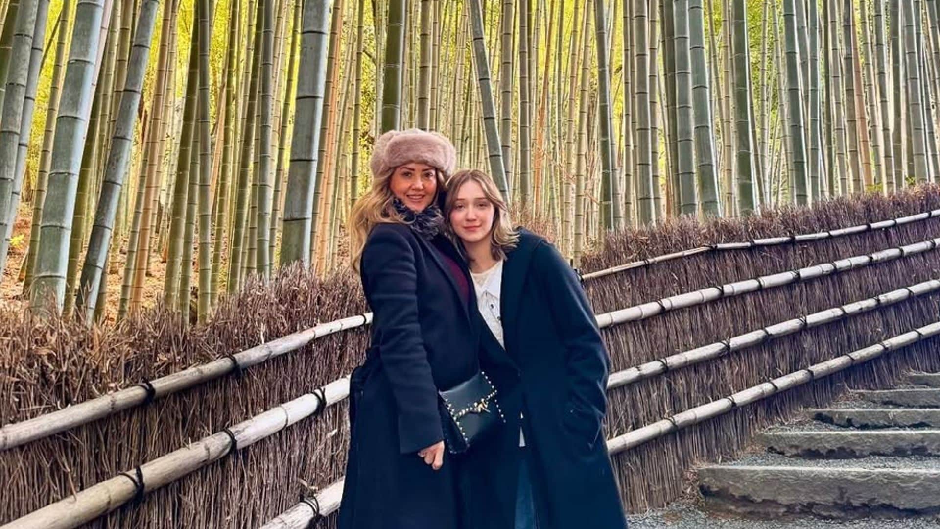 Andrea Legarreta cumple un sueño y disfruta de Japón con su hija Nina