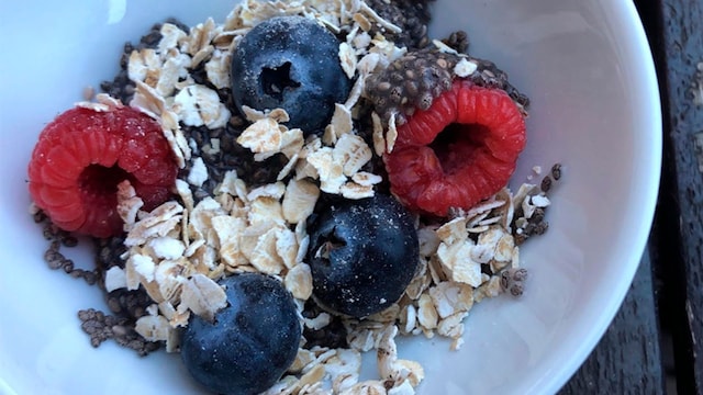 dieta antiestrés avena chia frutos rojos