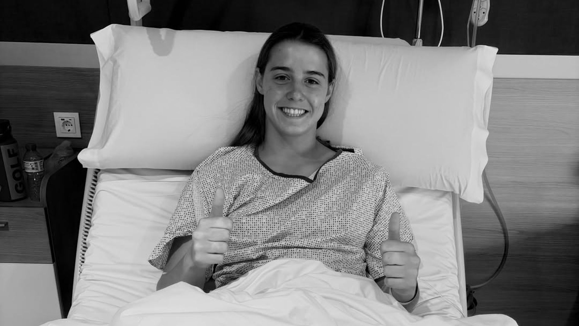 Naia Ocio en el hospital con una actitud muy positiva