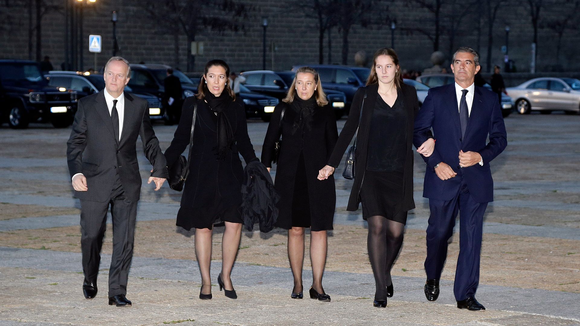 En la fotografía María Paloma de Borbón Dos Sicilias, Simeón de Habsburgo Lorena, Cristina de Borbón-Dos Sicilias con su marido, Pedro López Quesada, y su hija, Victoria López Quesada