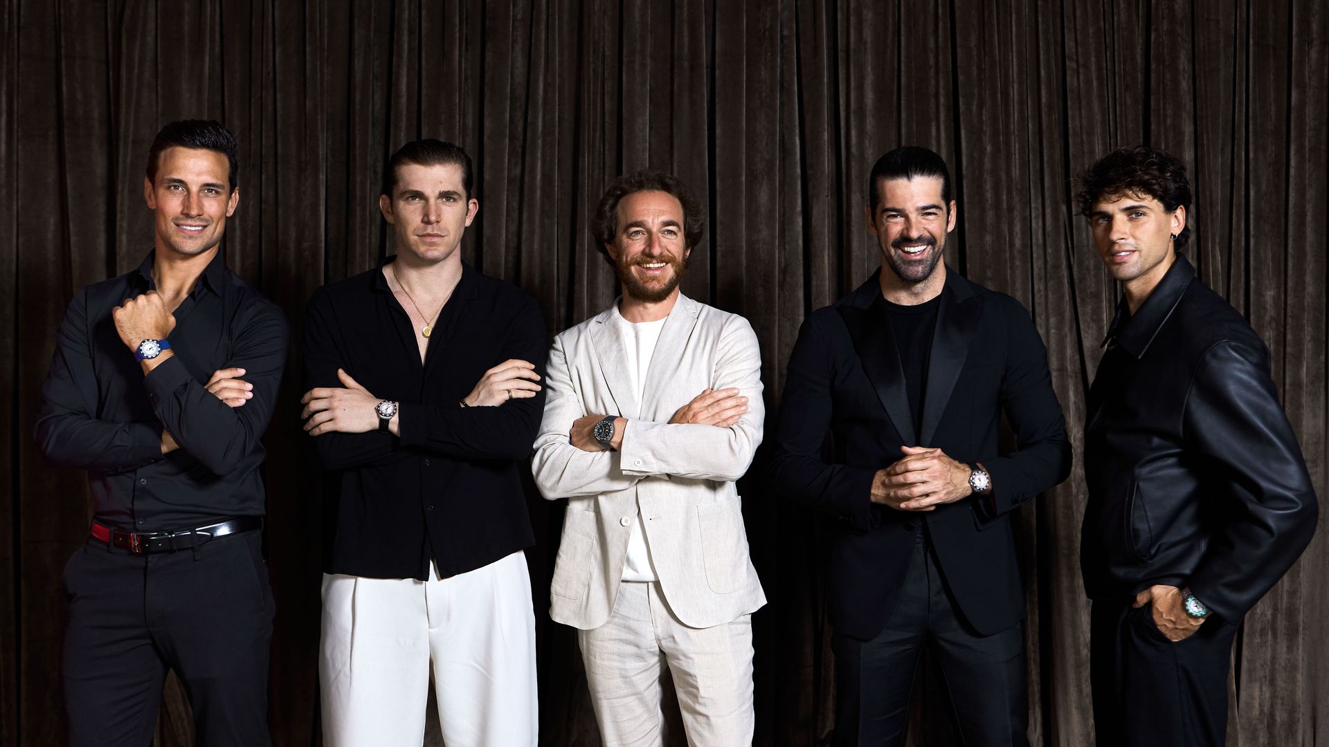 Jaime Astrain, Enric Masip, Manu Campa, Miguel Ángel Silvestre y Daniel Illescas. Todos embajadores y amigos de la marca, que en su última colección, TAG HEUER Formula 1, aporta una visión fresca y enérgica de la relojería inspirada en las carreras