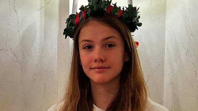 Estelle de Suecia en el día de Santa Lucía