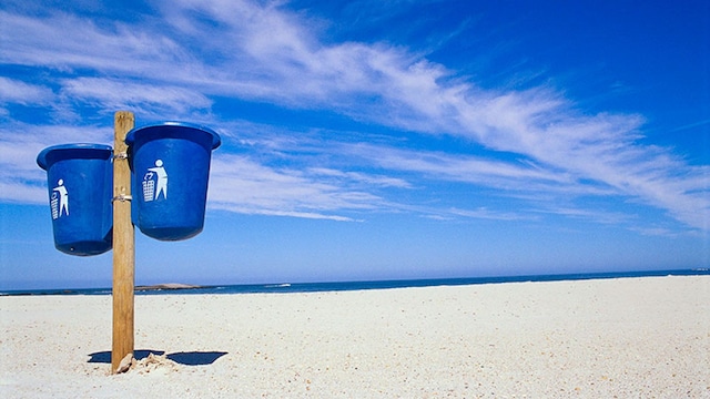papelera playa
