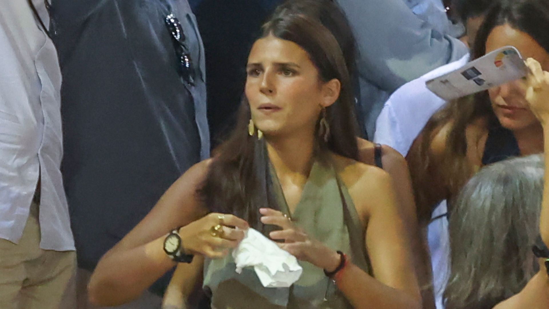 Cayetana Rivera viendo torear a Roca Rey en El Puerto de Santa María, Cádiz, el 2 de agosto de 2026