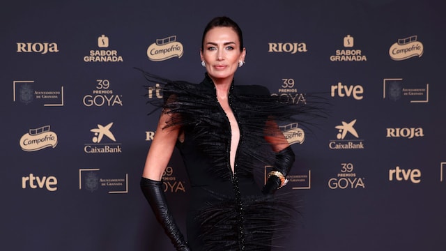 Nieves Álvarez en la alfombra roja de los premios Goya 2025