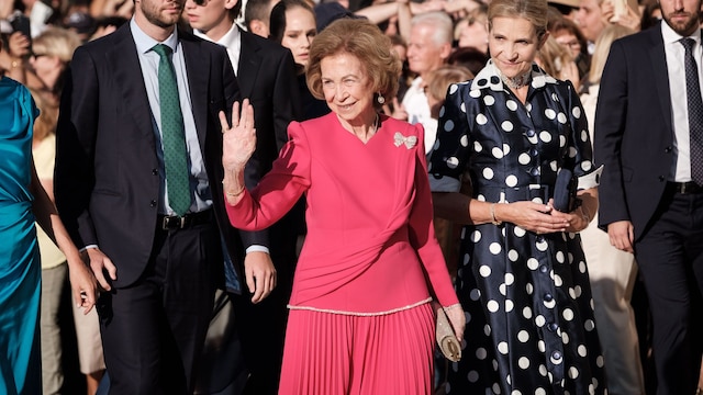 reina Sofía en la boda de su sobrina Teodora