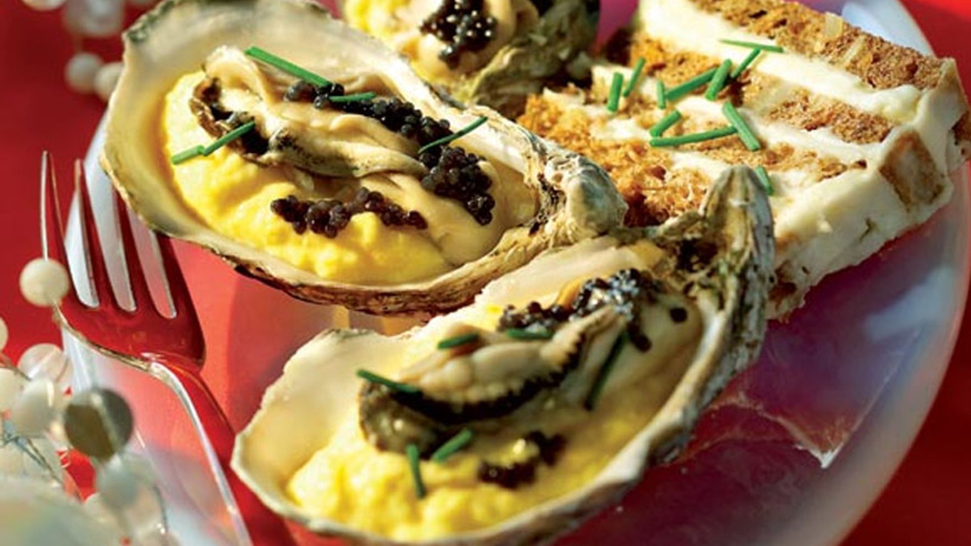Ostras con caviar