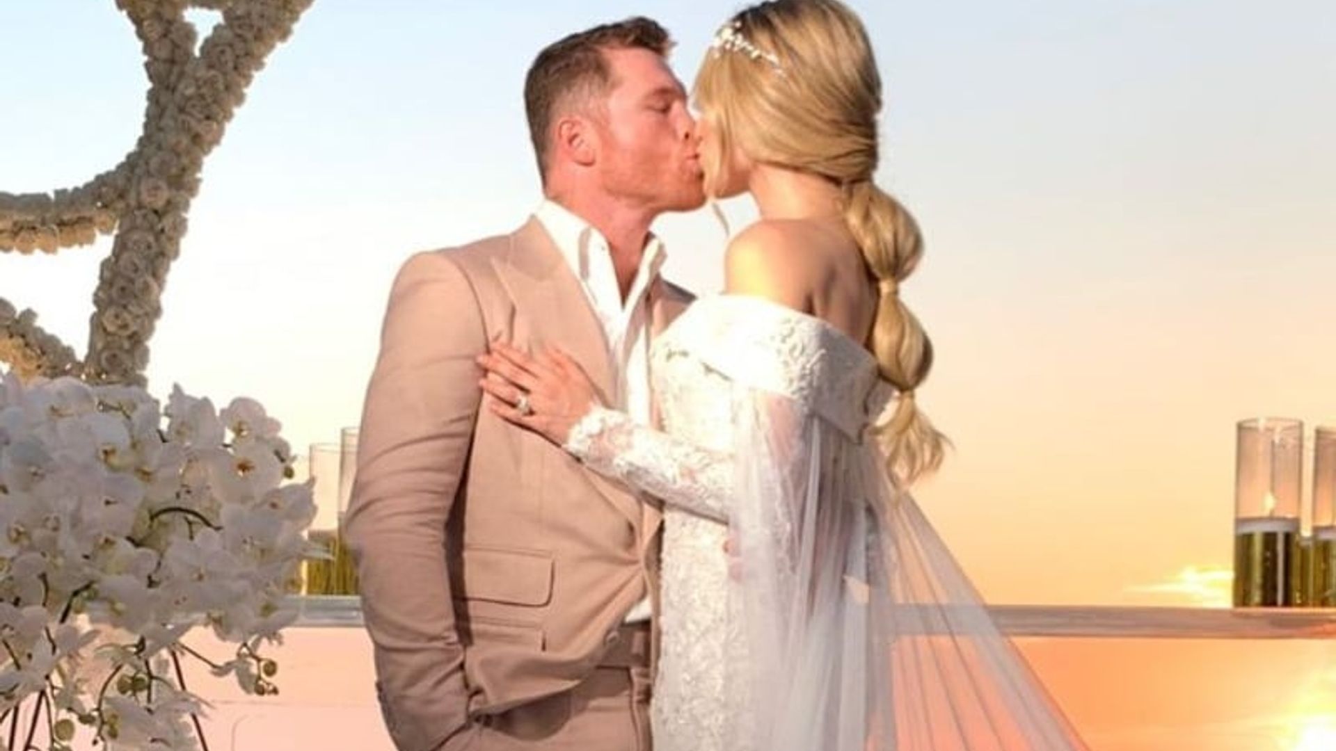 Así lucieron el Canelo Álvarez y Fernanda Gómez en su boda civil