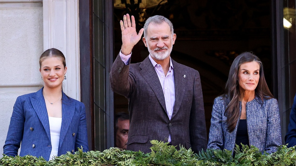 Leonor se despide desde Tudela luciendo el pañuelo rojo: Princesa de Viana y navarra de corazón