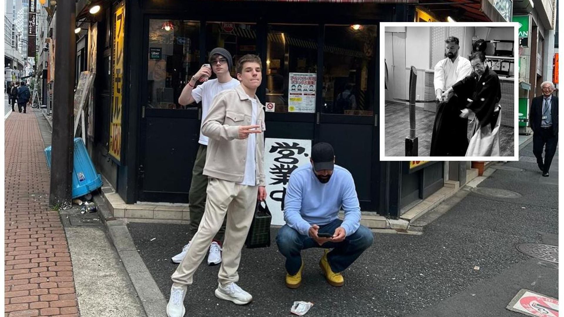 Ricky Martin y sus mellizos se convierten en samuráis por un día en Japón