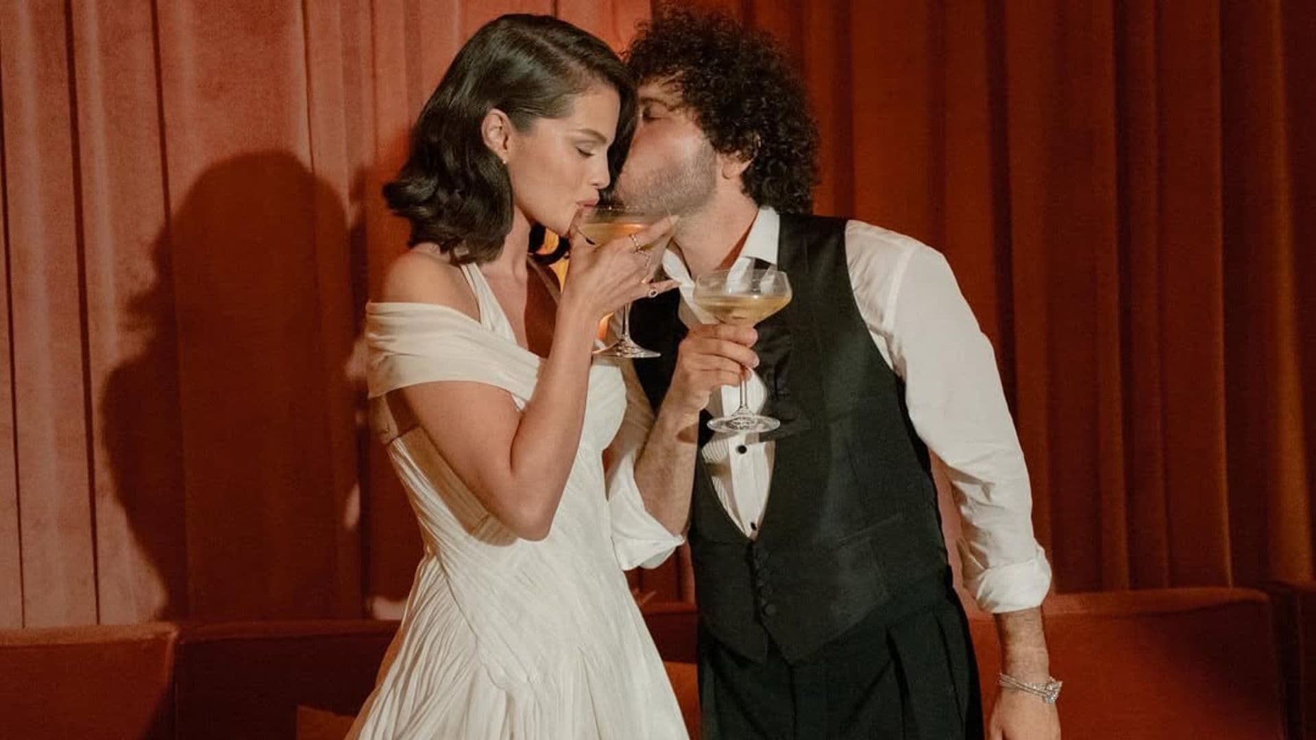 Selena Gomez  y Benny Blanco el día de su boda