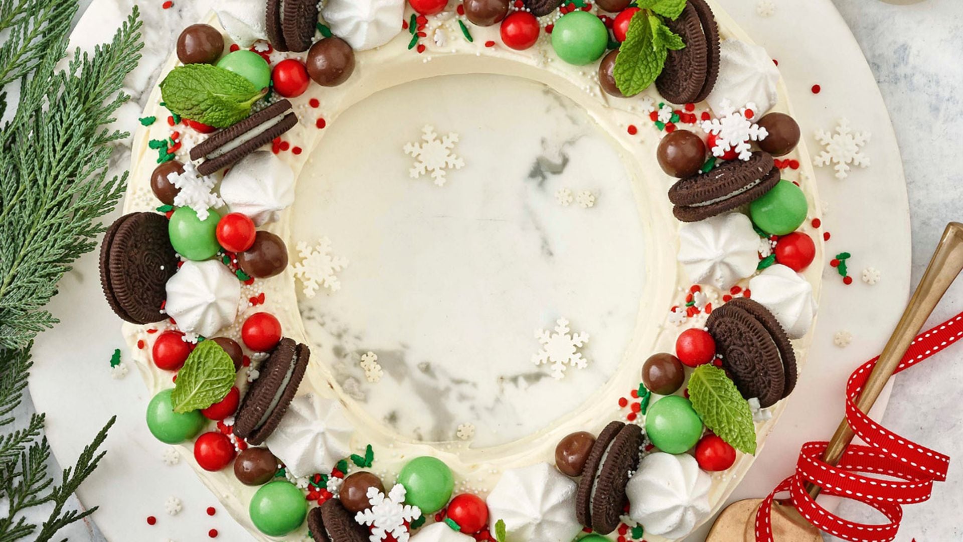 Roscón de galleta y nata