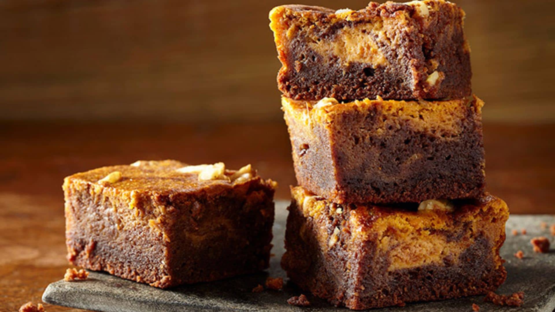 Brownie de calabaza y chocolate