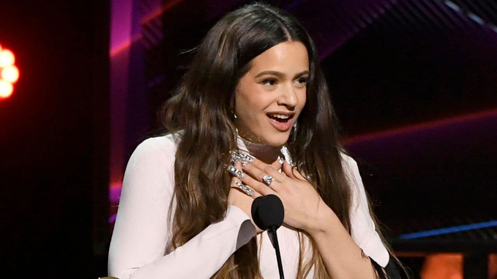 Rosalía y su reacción al ganar un histórico Premio Grammy