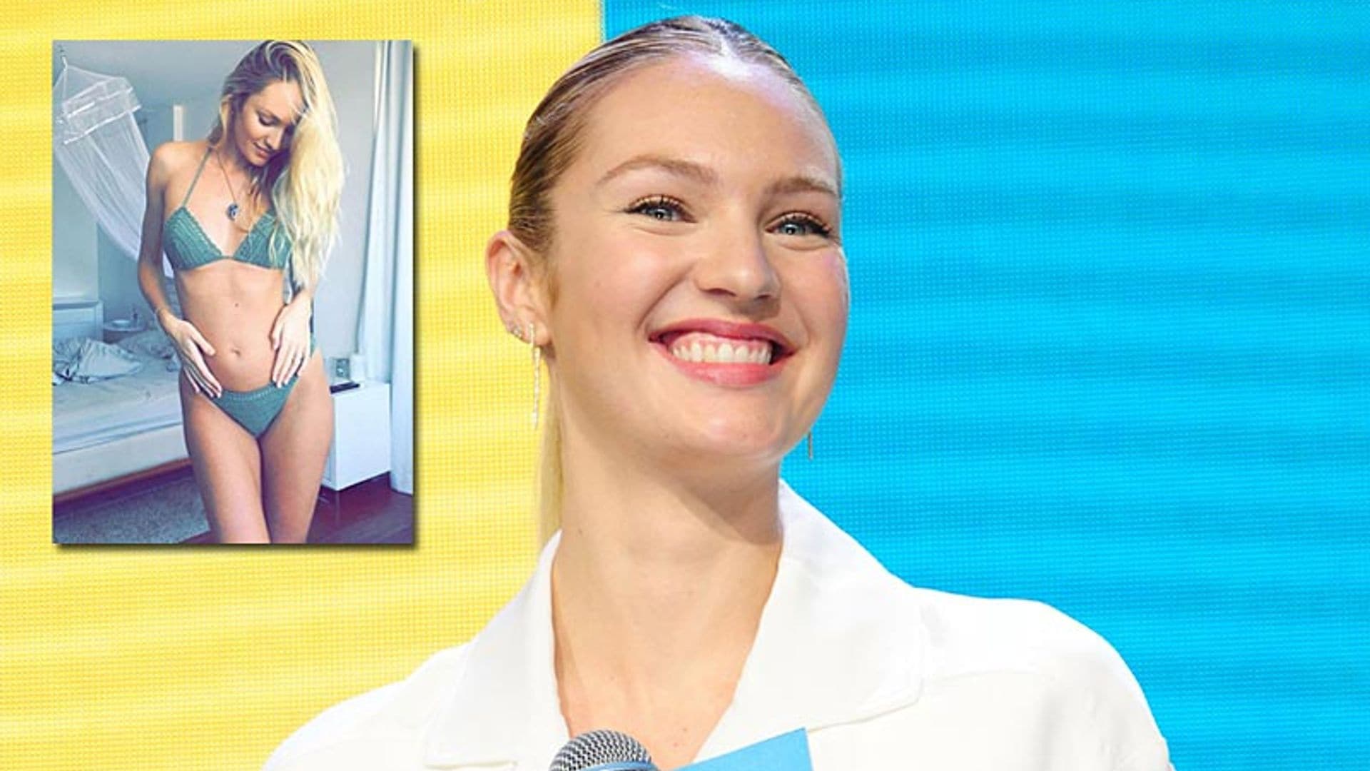 Candice Swanepoel se apunta a la moda de posar embarazada y en bikini