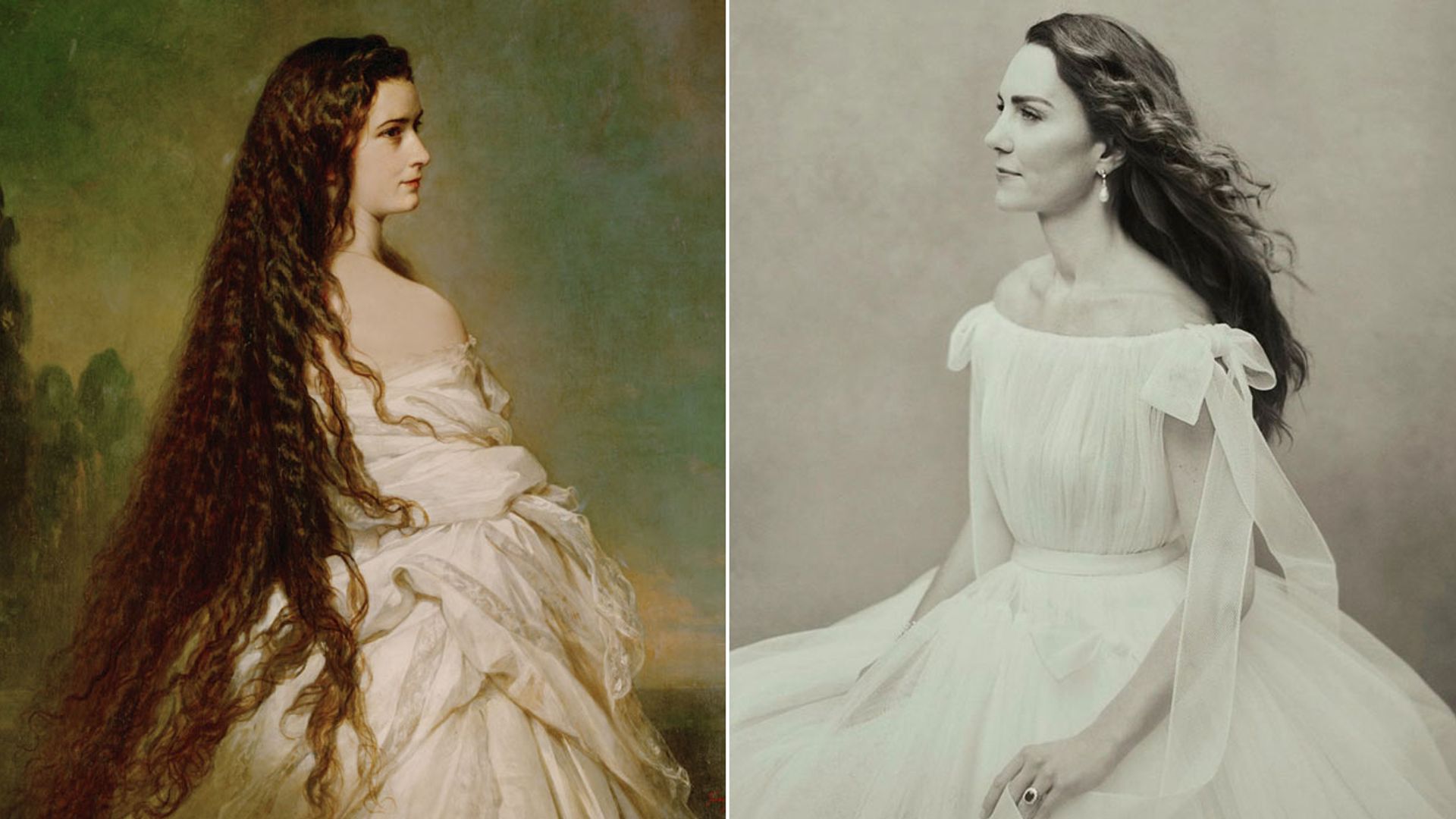 Sissi emperatriz y Kate Middleton, dos mujeres de distintas épocas unidas por la fascinación y el cuidado capilar