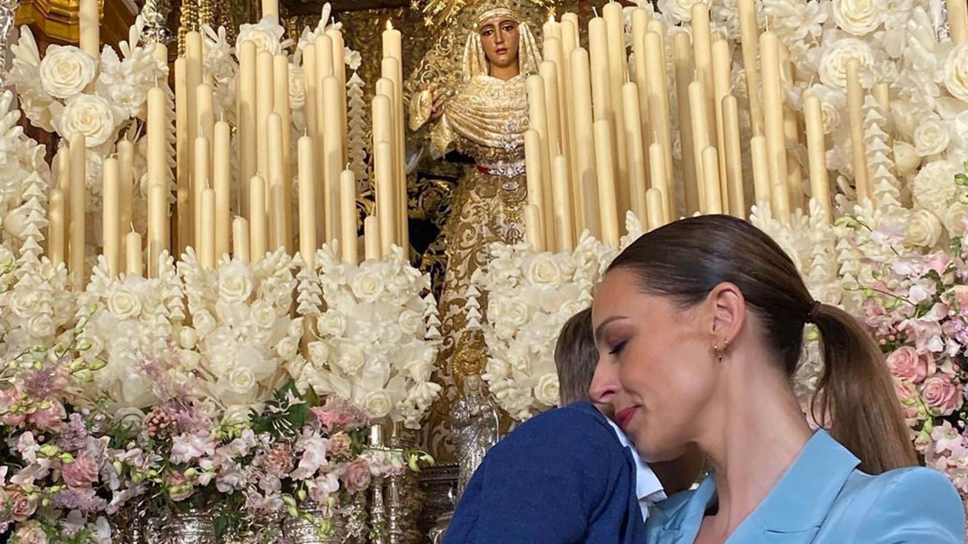 Eva González y su hijo Cayetano: sus imágenes más emotivas en el día grande de la Semana Santa sevillana