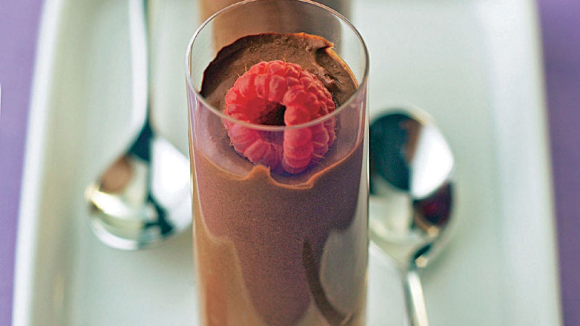 'Mousse' de chocolate con queso al brandy de Jerez