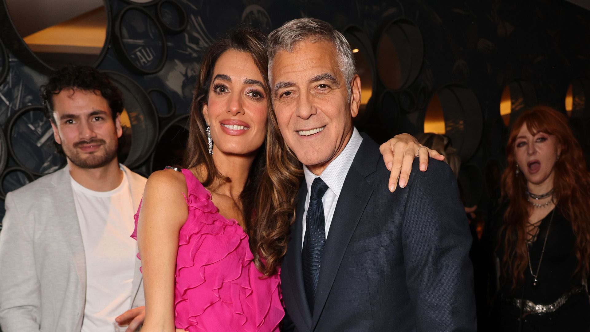 Amal Clooney y George Clooney asisten al 69th BFI London Film Festival, Londres