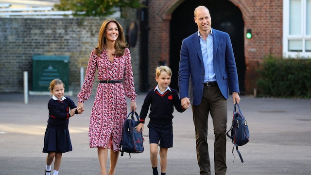 kate middleton steps out with prince george and princess charlotte days after prince philip s funeral
